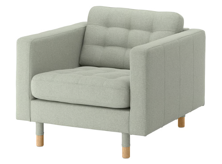 ikea product listing of the LANDSKRONA armchair